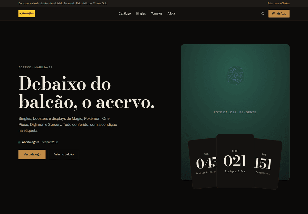 Depois — home do Buraco do Rato